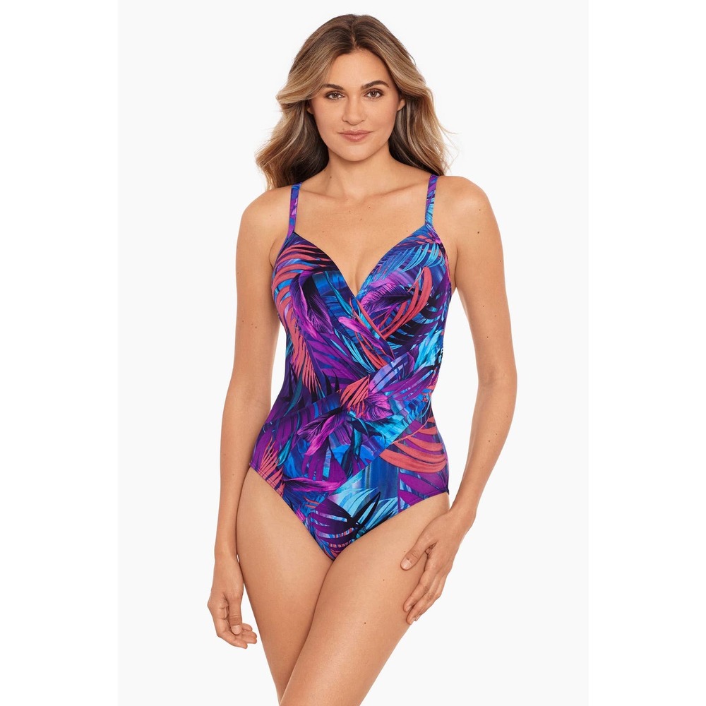 Miraclesuit Women's Caliente Tropica Bonita One Piece Swimsuit size 14